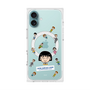 プレミアムスクエアケース with MagSafe［ ちびまる子ちゃん - まる子とお友達 - クリア ］