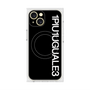 プレミアムスクエアケース with MagSafe［ 1PIU1UGUALE3 - ロゴ vertical - ブラック ］