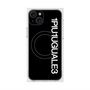 プレミアムスクエアケース with MagSafe［ 1PIU1UGUALE3 - ロゴ vertical - ブラック ］