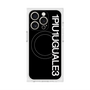 プレミアムスクエアケース with MagSafe［ 1PIU1UGUALE3 - ロゴ vertical - ブラック ］
