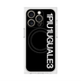 プレミアムスクエアケース with MagSafe［ 1PIU1UGUALE3 - ロゴ vertical - ブラック ］