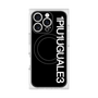 プレミアムスクエアケース with MagSafe［ 1PIU1UGUALE3 - ロゴ vertical - ブラック ］