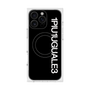 プレミアムスクエアケース with MagSafe［ 1PIU1UGUALE3 - ロゴ vertical - ブラック ］