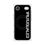 プレミアムスクエアケース with MagSafe［ 1PIU1UGUALE3 - ロゴ vertical - ブラック ］