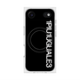 プレミアムスクエアケース with MagSafe［ 1PIU1UGUALE3 - ロゴ vertical - ブラック ］