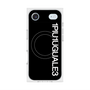 プレミアムスクエアケース with MagSafe［ 1PIU1UGUALE3 - ロゴ vertical - ブラック ］