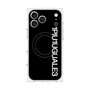 プレミアムスクエアケース with MagSafe［ 1PIU1UGUALE3 - ロゴ vertical - ブラック ］