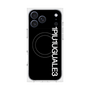 プレミアムスクエアケース with MagSafe［ 1PIU1UGUALE3 - ロゴ vertical - ブラック ］