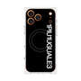 プレミアムスクエアケース with MagSafe［ 1PIU1UGUALE3 - ロゴ vertical - ブラック ］
