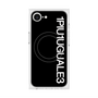 プレミアムスクエアケース with MagSafe［ 1PIU1UGUALE3 - ロゴ vertical - ブラック ］