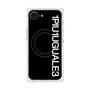 プレミアムスクエアケース with MagSafe［ 1PIU1UGUALE3 - ロゴ vertical - ブラック ］