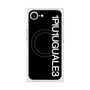 プレミアムスクエアケース with MagSafe［ 1PIU1UGUALE3 - ロゴ vertical - ブラック ］