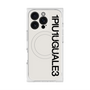 プレミアムスクエアケース with MagSafe［ 1PIU1UGUALE3 - ロゴ vertical - ホワイト ］