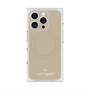 プレミアムスクエアケース with MagSafe［ 1PIU1UGUALE3 - ロゴ - ベージュ ］