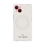 プレミアムスクエアケース with MagSafe［ 1PIU1UGUALE3 - ロゴ - ホワイト ］