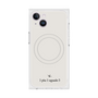 プレミアムスクエアケース with MagSafe［ 1PIU1UGUALE3 - ロゴ - ホワイト ］