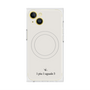 プレミアムスクエアケース with MagSafe［ 1PIU1UGUALE3 - ロゴ - ホワイト ］