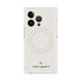 プレミアムスクエアケース with MagSafe［ 1PIU1UGUALE3 - ロゴ - ホワイト ］