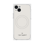 プレミアムスクエアケース with MagSafe［ 1PIU1UGUALE3 - ロゴ - ホワイト ］
