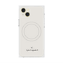 プレミアムスクエアケース with MagSafe［ 1PIU1UGUALE3 - ロゴ - ホワイト ］