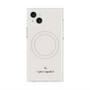プレミアムスクエアケース with MagSafe［ 1PIU1UGUALE3 - ロゴ - ホワイト ］