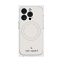 プレミアムスクエアケース with MagSafe［ 1PIU1UGUALE3 - ロゴ - ホワイト ］