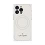 プレミアムスクエアケース with MagSafe［ 1PIU1UGUALE3 - ロゴ - ホワイト ］