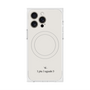 プレミアムスクエアケース with MagSafe［ 1PIU1UGUALE3 - ロゴ - ホワイト ］