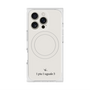 プレミアムスクエアケース with MagSafe［ 1PIU1UGUALE3 - ロゴ - ホワイト ］