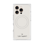 プレミアムスクエアケース with MagSafe［ 1PIU1UGUALE3 - ロゴ - ホワイト ］