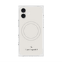 プレミアムスクエアケース with MagSafe［ 1PIU1UGUALE3 - ロゴ - ホワイト ］