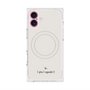 プレミアムスクエアケース with MagSafe［ 1PIU1UGUALE3 - ロゴ - ホワイト ］