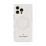 プレミアムスクエアケース with MagSafe［ 1PIU1UGUALE3 - ロゴ - ホワイト ］