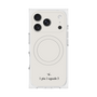 プレミアムスクエアケース with MagSafe［ 1PIU1UGUALE3 - ロゴ - ホワイト ］