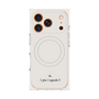 プレミアムスクエアケース with MagSafe［ 1PIU1UGUALE3 - ロゴ - ホワイト ］