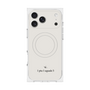 プレミアムスクエアケース with MagSafe［ 1PIU1UGUALE3 - ロゴ - ホワイト ］