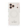 プレミアムスクエアケース with MagSafe［ 1PIU1UGUALE3 - ロゴ - ホワイト ］