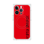 プレミアムスクエアケース with MagSafe［ SUPER PRIVATE - ロゴ - Red&Black ］