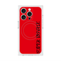 プレミアムスクエアケース with MagSafe［ SUPER PRIVATE - ロゴ - Red&Black ］