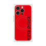 プレミアムスクエアケース with MagSafe［ SUPER PRIVATE - ロゴ - Red&Black ］
