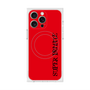 プレミアムスクエアケース with MagSafe［ SUPER PRIVATE - ロゴ - Red&Black ］