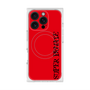 プレミアムスクエアケース with MagSafe［ SUPER PRIVATE - ロゴ - Red&Black ］