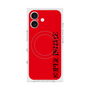 プレミアムスクエアケース with MagSafe［ SUPER PRIVATE - ロゴ - Red&Black ］