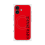 プレミアムスクエアケース with MagSafe［ SUPER PRIVATE - ロゴ - Red&Black ］