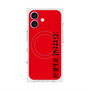 プレミアムスクエアケース with MagSafe［ SUPER PRIVATE - ロゴ - Red&Black ］