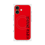 プレミアムスクエアケース with MagSafe［ SUPER PRIVATE - ロゴ - Red&Black ］