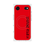 プレミアムスクエアケース with MagSafe［ SUPER PRIVATE - ロゴ - Red&Black ］
