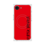 プレミアムスクエアケース with MagSafe［ SUPER PRIVATE - ロゴ - Red&Black ］