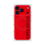 プレミアムスクエアケース with MagSafe［ SUPER PRIVATE - ロゴ - Red&Black ］