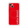 プレミアムスクエアケース with MagSafe［ SUPER PRIVATE - ロゴ - Red ］